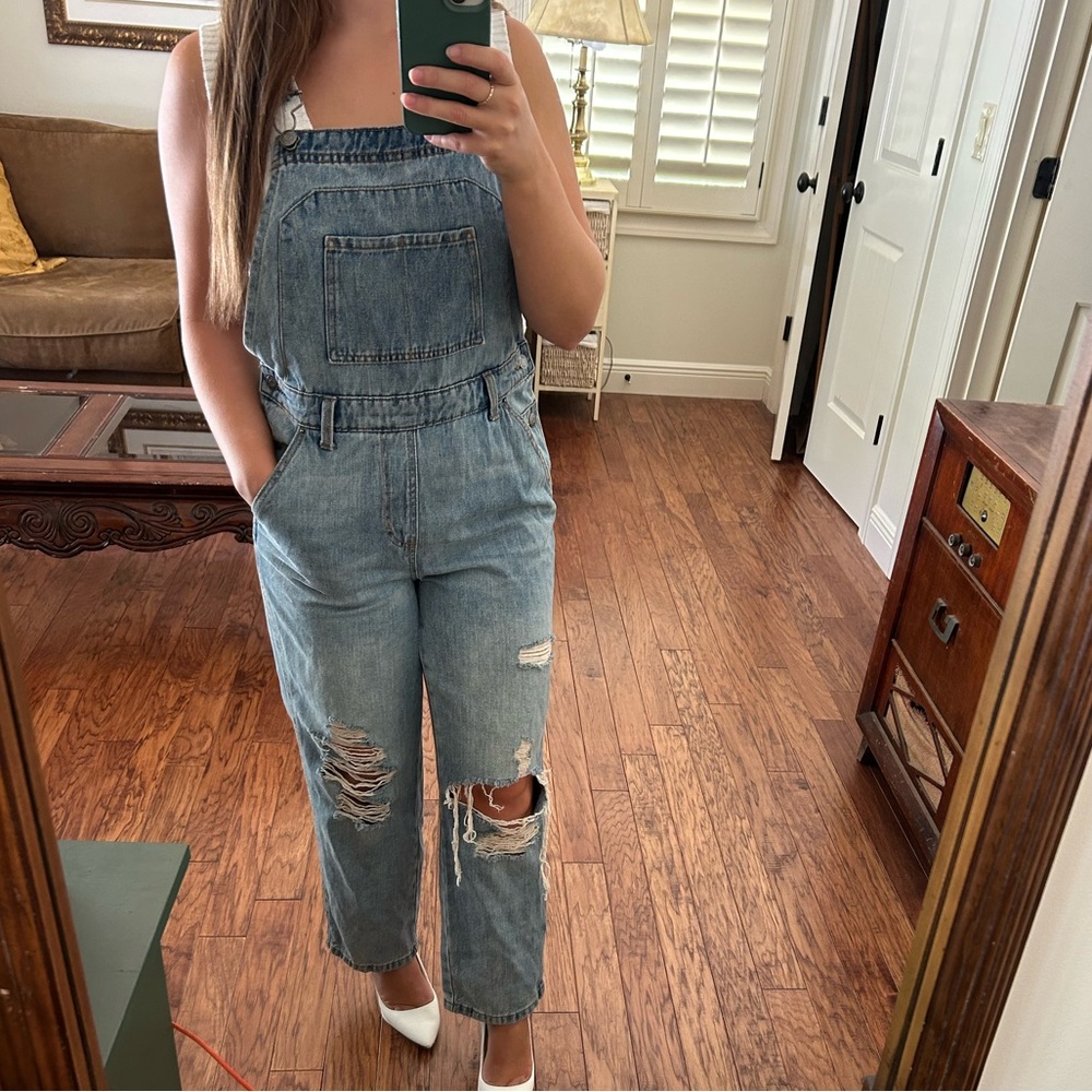 Denim overalls